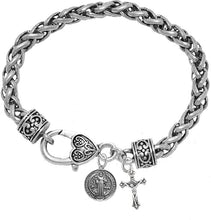Saint Benedict Protective Charm-Crucifix, and Prayer, Protect Me from Harm, from Evil, from The Devil. Nickle, Lead Free