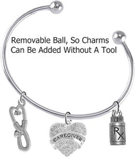 Caregiver, Nurse Add-A-Charm Bracelet, Hypoallergenic, Safe-Nickel, Lead, Free