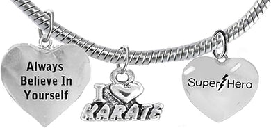 Martial Arts, Kickboxing Jewelry, Karate Jewelry, Super Hero, Always Believe In Yourself,