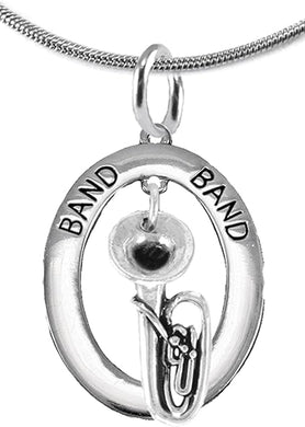 Band Tuba Player Hypoallergenic Adjustable Necklace, Safe-Nickel, Lead Free