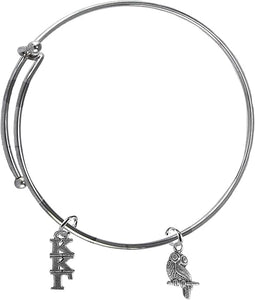 Kappa Kappa Gamma, And "Owl", Licensed Sorority Jewelry Manufacturer, Adjustable Miracle Wire Bracelet, Hypoallergenic Safe- No Nickel, No Lead, And No Poisonous Cadmium