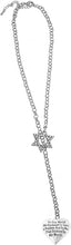 Jewish Army, To The World My Husband Is Just A Soldier, But To Me That Soldier Is My World, Heart, Through A Crystal Star Of David, Chain Necklace Hypoallergenic, Safe-Nickel, Lead, And Cadmium Free