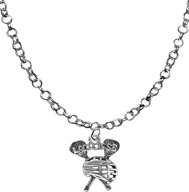 Lacrosse Helmet, Lacrosse Sticks Adjustable 14-21 Inch Rolo Necklace, Nickel, Lead, and Cadmium Free-Hypoallergenic