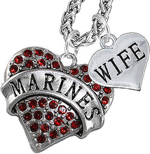 Marine Wife Heart Necklace, Hypoallergenic, Will NOT Irritate Anyone with Sensitive Skin. Safe- Nickel, Lead and Cadmium Free