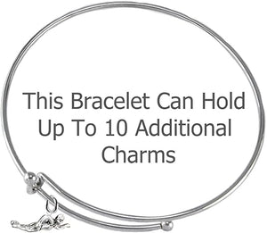 Team Mom, Swimming, Adjustable Charm Bracelet, Hypoallergenic, Safe-Nickel Free, No Poisonous Lead Or Cadmium