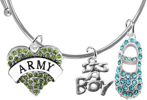 Soldier's, It's A Boy, Adjustable Bracelet, Hypoallergenic, Safe-Nickel, Lead, Cadmium Free