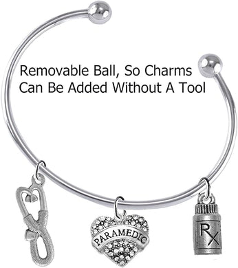 Paramedic, Add-A-Charm Bracelet, Hypoallergenic, Safe-Nickel, Lead, Free