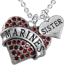 Marine Sister Heart Necklace, Adjustable, Hypoallergenic, Will NOT Irritate Anyone with Sensitive Skin. Safe- Nickel, Lead and Cadmium Free