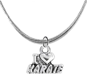 Martial Arts, Kickboxing Jewelry, Karate Jewelry, Adjustable Necklace, Hypoallergenic, Safe-Nickel, Lead Free