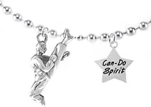 Martial Arts, Kickboxing, Karate Jewelry, Can Do Spirit, Adjustable Necklace Hypoallergenic, Safe-Nickel,Lead,Cadmium Free