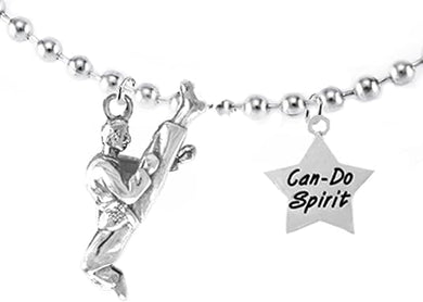 Martial Arts, Kickboxing, Karate Jewelry, Can Do Spirit, Adjustable Necklace Hypoallergenic, Safe-Nickel,Lead,Cadmium Free