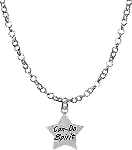 Can-Do Spirit, Award, Adjustable 14-21 Inch Rolo Chain Necklace, Nickel, Lead, And Cadmium Free-Hypoallergenic