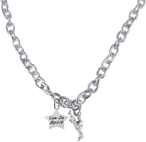Martial Arts, Kickboxing, Karate Jewelry, Can Do Spirit, Necklace Hypoallergenic, Safe-Nickel,Lead,Cadmium Free