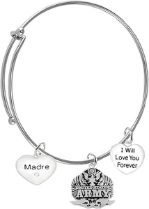 Madre, I Will Love You Forever, Army Hypoallergenic, Safe-Nickel Free, No Poisonous Lead Or Cadmium