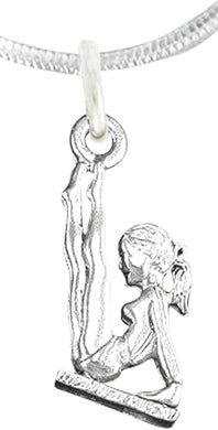 Gymnast On Balance Beam Necklace, Adjustable, Hypoallergenic, Nickel, Lead & Cadmium Free