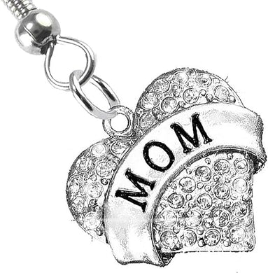 Mom Charm Fishhook Earring Hypoallergenic, Safe-Nickel, Lead & Cadmium Free!