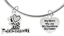 Policeman's, I Love My Policeman, My Mom, My Joy, My Sunshine, Adjustable miracle Wire Bracelet, Hypoallergenic, Safe-Nickel, Lead, Free