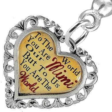 Mimi Heart Charm Post Earring Hypoallergenic, Safe-Nickel, Lead & Cadmium Free!