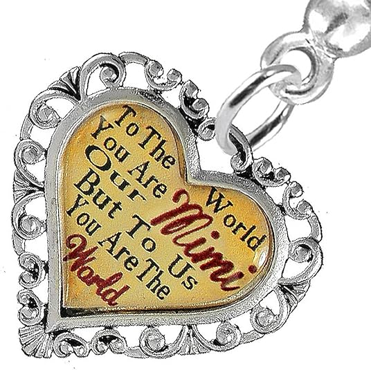 Mimi Heart Charm Post Earring Hypoallergenic, Safe-Nickel, Lead & Cadmium Free!