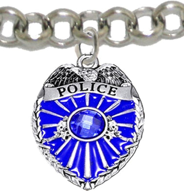 Policeman Badge Adjustable Bracelet Hypoallergenic Nickle, Lead, and Cadmium Free,