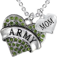 Army Mom Heart Necklace, Adjustable, Hypoallergenic, Will NOT Irritate Anyone with Sensitive Skin. Safe- Nickel, Lead and Cadmium Free