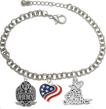 Army, I Love My Soldier, Adjustable Hypoallergenic, Safe-Nickel, Lead, Cadmium Free