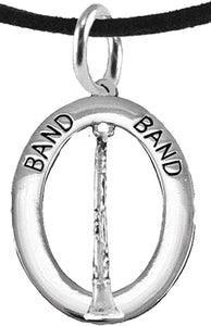 Band Clairinet Player Hypoallergenic Adjustable Necklace, Safe-Nickel, Lead Free