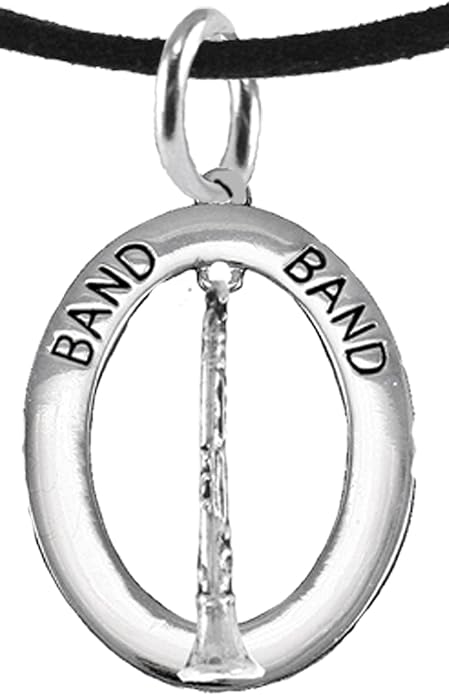 Band Clairinet Player Hypoallergenic Adjustable Necklace, Safe-Nickel, Lead Free