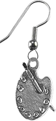Artist, Painter, Palette User, Creator of Beauty, Sterling Silver Solid .925 Sterling, Not Plated Or Coated.Fishhook Earring, Charm-Nickel, Lead, Cadmium Free
