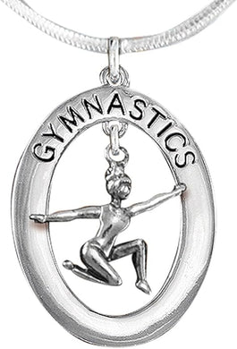 Gymnast On Floor Posed Necklace, Adjustable, Hypoallergenic, Nickel, Lead & Cadmium Free!