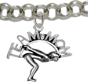 Swim Team Mom, Swimming Bracelet, Adjustable Hypoallergenic, Safe-Nickel, Lead & Cadmium Free!