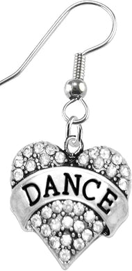 Dance Crystal Heart Earrings, Safe-Hypoallergenic, Nickel, Lead & Cadmium Free!