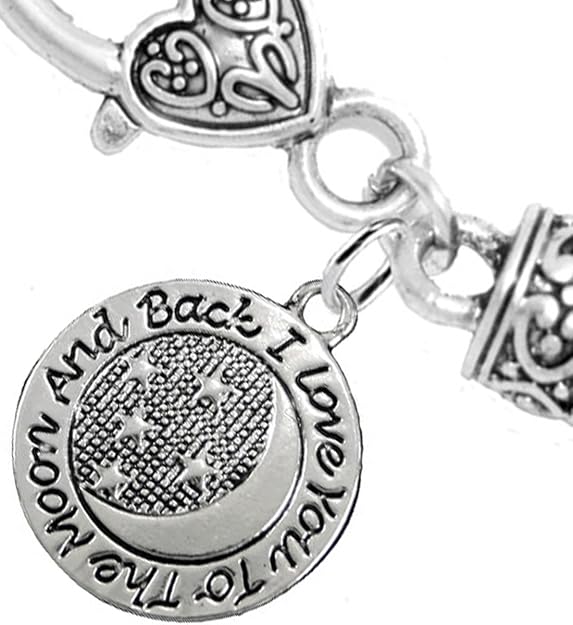 Mother's Day Jewelry, Mom Jewelry, Grandma Jewelry, I Love You To The Moon And Back Bracelet, Safe, Nickel, Lead, Free!