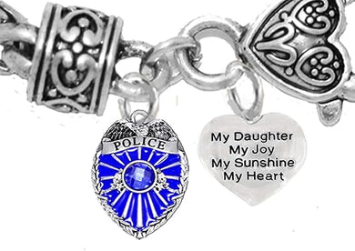 Policeman's, My Daughter, My Joy, My Sunshine, My Heart, Hypoallergenic, Safe-Nickel Free, No Poisonous Lead Or Cadmium.