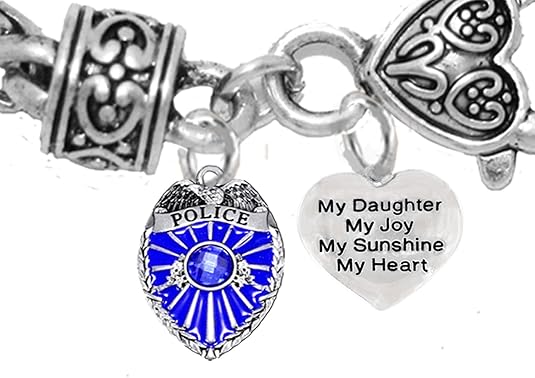 Policeman's, My Daughter, My Joy, My Sunshine, My Heart, Hypoallergenic, Safe-Nickel Free, No Poisonous Lead Or Cadmium.