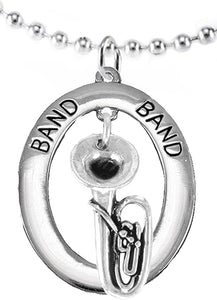 Band Tuba Player Hypoallergenic Adjustable Necklace, Safe-Nickel, Lead Free