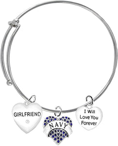 Navy Girlfriend, I Will Love You Forever, Hypoallergenic, Safe-Nickel Free, No Poisonous Lead Or Cadmium