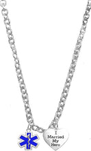 EMT, Parmedic, EMT Firefighter's I Married My Hero, On A Adjustable Cable Chain Necklace, Hypoallergenic Safe-Nickel, Lead And Cadmium Free