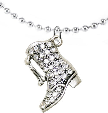Drill Boot Crystal Necklace - Safe, Nickel, Lead & Cadmium Free!