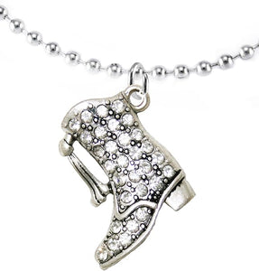 Drill Boot Crystal Necklace - Safe, Nickel, Lead & Cadmium Free!