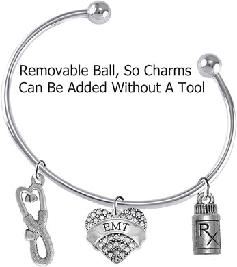 EMT, Add-A-Charm Bracelet, Hypoallergenic, Safe-Nickel, Lead, Free