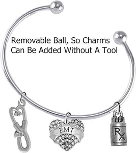 EMT, Add-A-Charm Bracelet, Hypoallergenic, Safe-Nickel, Lead, Free