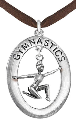 Gymnast On Floor Posed Necklace, Adjustable, Hypoallergenic, Nickel, Lead & Cadmium Free!