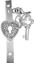 It Really Locks!, The Key To My Heart, "Initial X ", Cuff Crystal Bracelet, Hypoallergenic, Safe-Nickel, Lead, Free