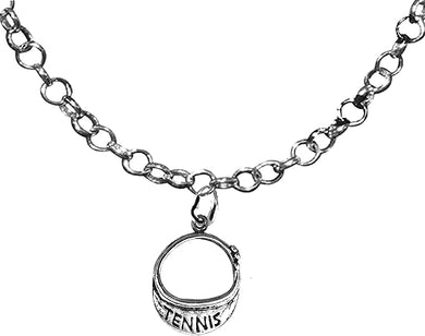 Tennis, Tennis Visor, Adjustable 14-21 Inch Rolo Necklace, Nickel, Lead, And Cadmium Free-Hypoallergenic