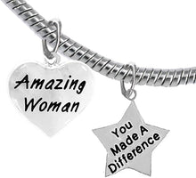 Amazing Women, You Made A Difference, Motivational Snake Chain Bracelet, Hypoallergenic, Safe-Nickel, Lead, Cadmium Free