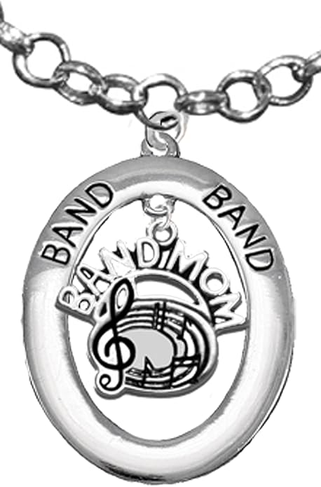Band Mom, Hypoallergenic Adjustable Necklace, Safe-Nickel, Lead and Cadmium Free