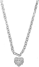 Crystal Abuela Necklace, Sterling Silver Solid .925 Sterling, Not Plated Or Coated.18 Inch Necklace Chain, Nickel, Lead, and Cadmium Free Charm