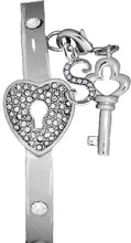 It Really Locks!, The Key To My Heart, "Initial S", Cuff Crystal Bracelet, Hypoallergenic, Safe-Nickel, Lead, Free