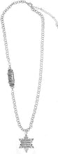 Jewish Snowflake, God Made You Unique Just Like A Snowflake, And A Mezzuah On A Rolo Chain Necklace Hypoallergenic, Safe-Nickel, Lead, And Cadmium Free
